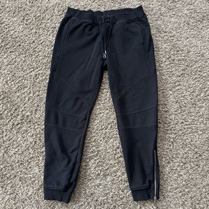 Diesel Mens Black Jogger Sweatpants Drawstring Waist Mens Size M Zipper Cuff